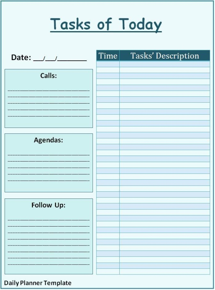 Daily Schedule Template Word | Task List Templates Throughout Daily Task List Template Word
