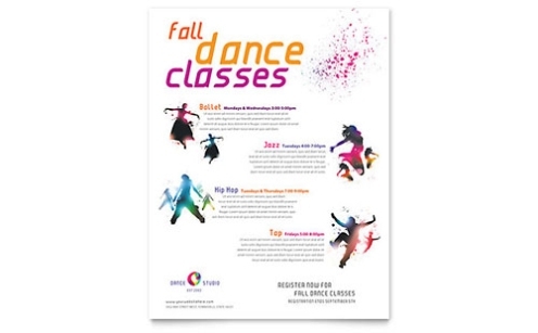 Dance Studio Flyer & Ad Template Design In Free Dance Studio Business Plan Template