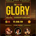 Day Of Glory Gospel Concert Flyer Template By Seraphimblack | Graphicriver Pertaining To Gospel Meeting Flyer Template