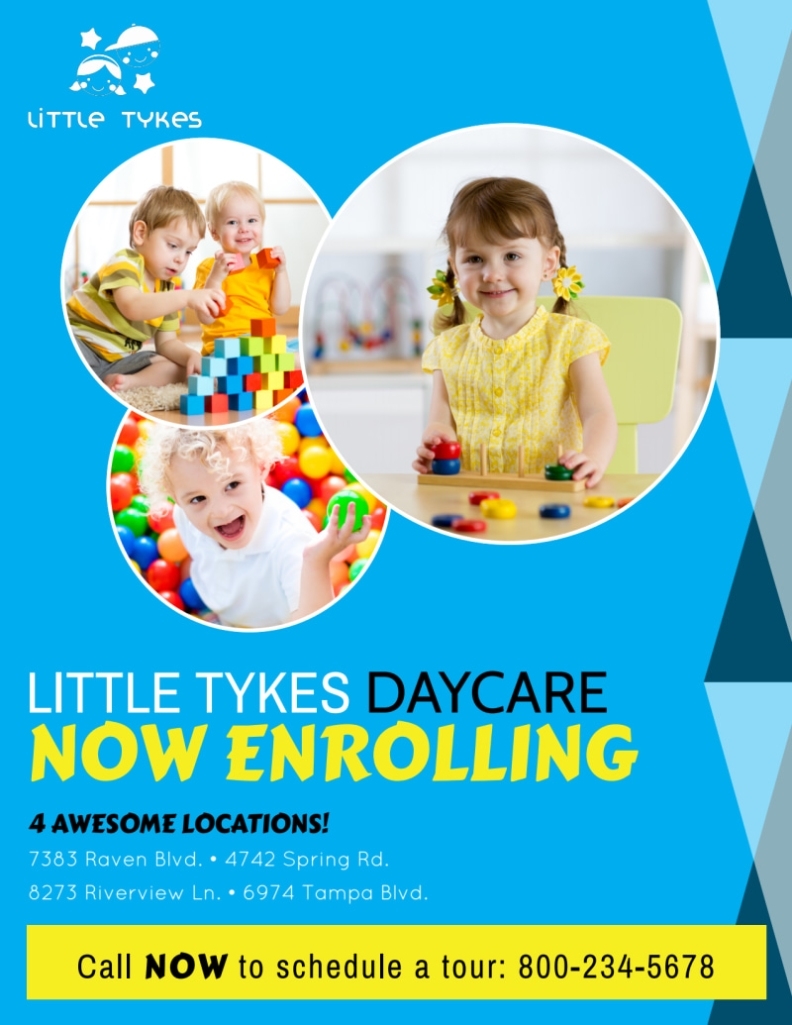 Daycare Now Enrolling Flyer Template | Mycreativeshop Pertaining To Daycare Flyers Templates Free