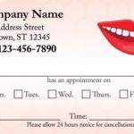 Dental Appointment Business Cards | Medical Appointment Cards For Dentist Appointment Card Template