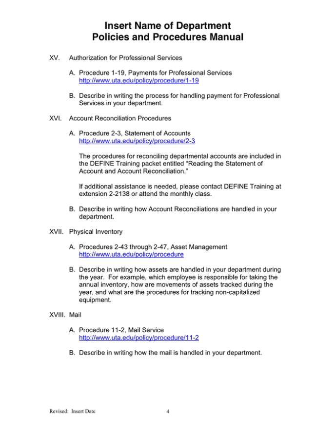Departmental Policies And Procedures Manual Template In Word And Pdf Inside Small Business Policy And Procedures Manual Template