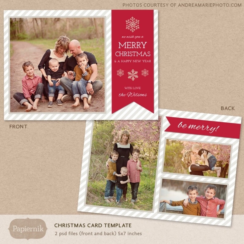 Digital Photoshop Christmas Card Template For Photographers In Free Photoshop Christmas Card Templates For Photographers