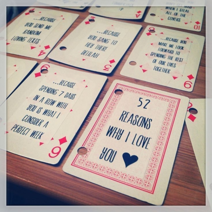 Diy Anniversary Things I Love About You In 52 Things I Love About You Deck Of Cards Template