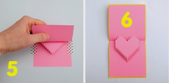 Diy Heart Pop Out Card – The Idea King Within Pixel Heart Pop Up Card Template