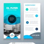 "Dl Flyer Design. Blue Business Template For Dl Flyer. Layout With For Dl Flyer Template Word