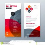 Dl Flyer Design. Red Business Template For Dl Flyer. Layout With Modern For Dl Flyer Template Word