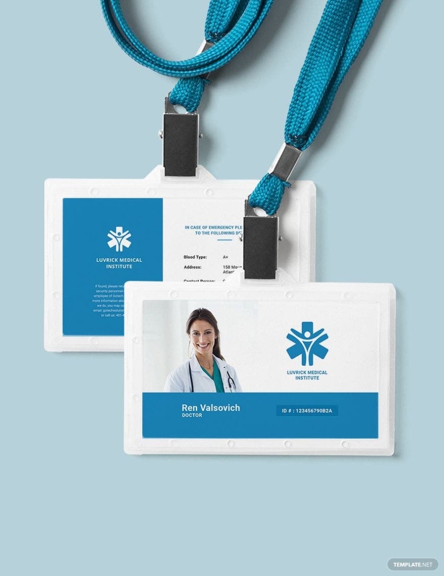 Doctor Id Card Template – Illustrator, Word, Apple Pages, Psd Regarding Doctor Id Card Template
