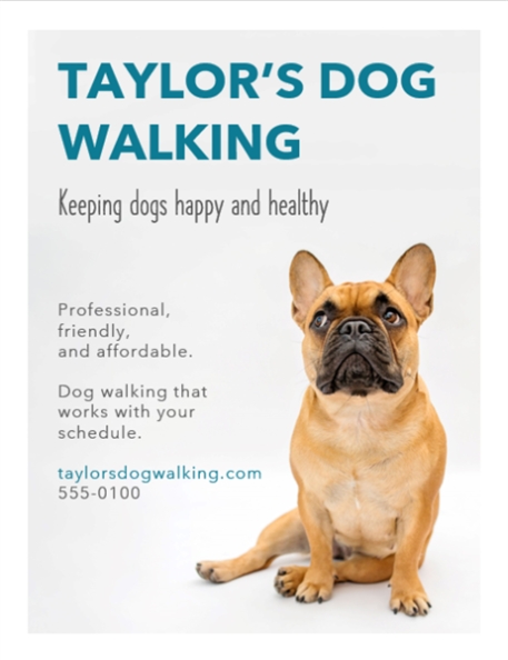 Dog Walker Flyer Throughout Dog Walking Flyer Template