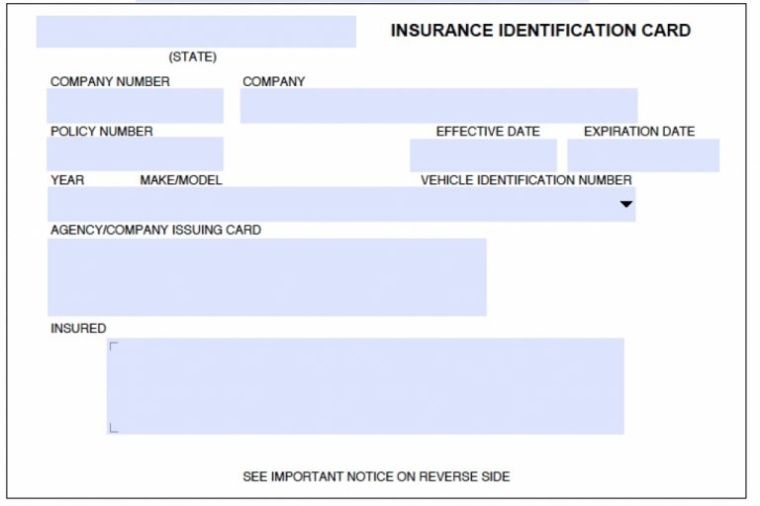Download Auto Insurance Card Template Wikidownload | Printable Fake Car Insurance Cards Intended For Free Fake Auto Insurance Card Template