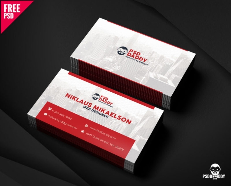 [Download] Business Card Psd | Psddaddy Inside Business Card Size Template Psd