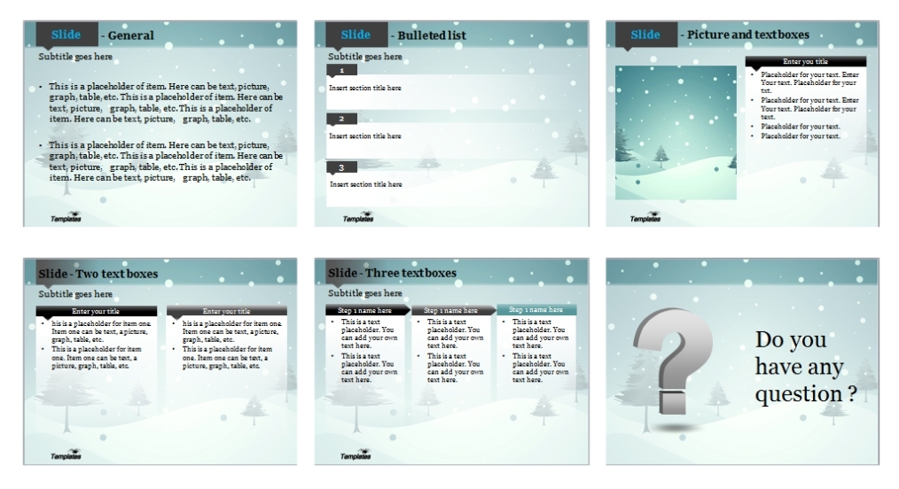 Download Free Blue Winter Powerpoint Template For Presentation With Powerpoint 2007 Template Free Download