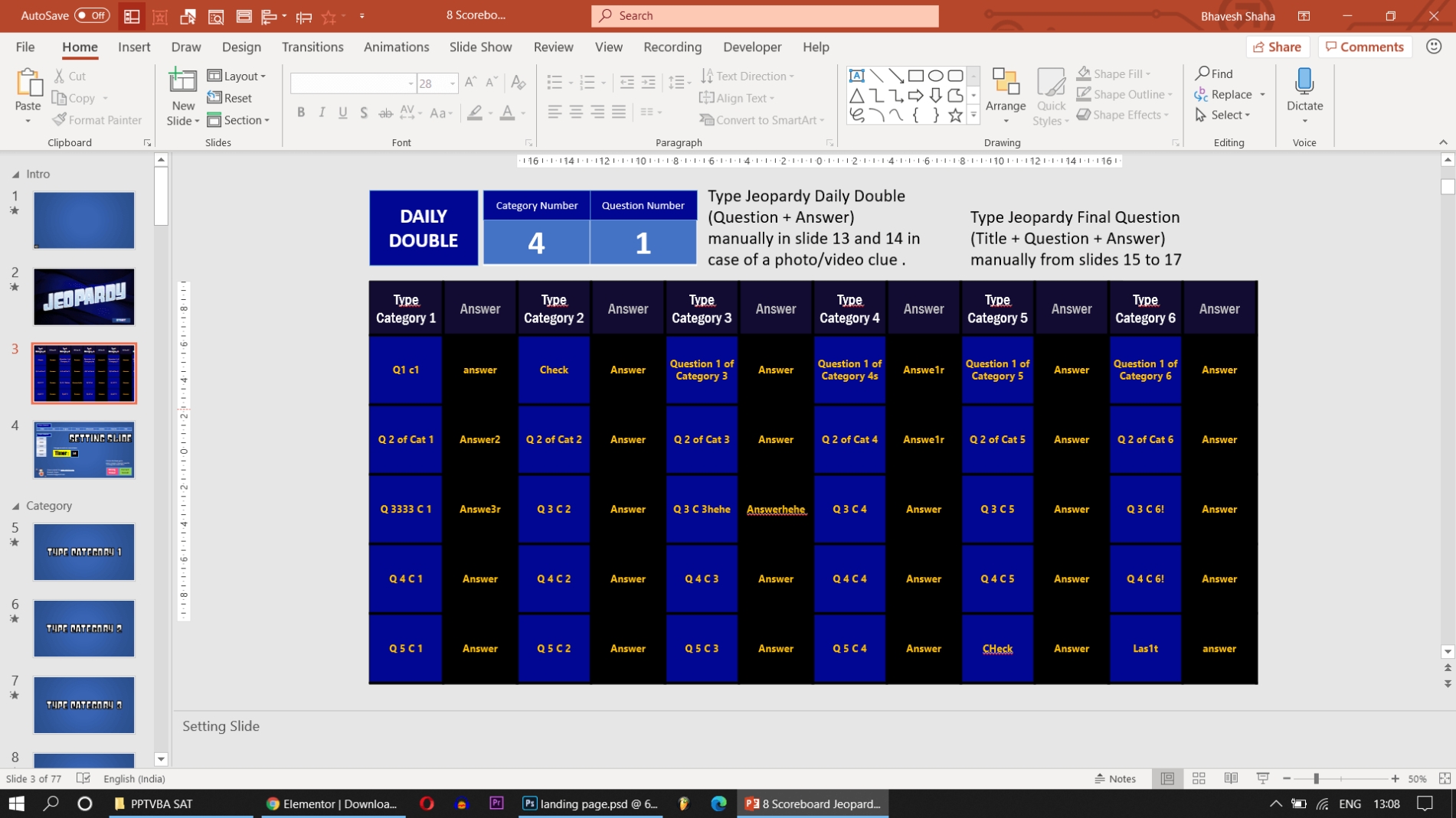 Download Jeopardy Powerpoint Template With Score Counter In Jeopardy Powerpoint Template With Score