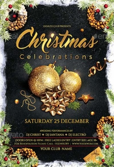 Download The Best Christmas Flyer Templates For Photoshop Regarding Free Holiday Flyer Templates
