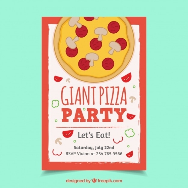 Download Vector Pizza Party Flyer Vectorpicker For Pizza Party Flyer Template Free