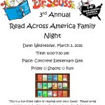 Dr. Seuss 3Rd Annual Read Across America Family Night | Concrete School District pertaining to Dr Seuss Flyer Template
