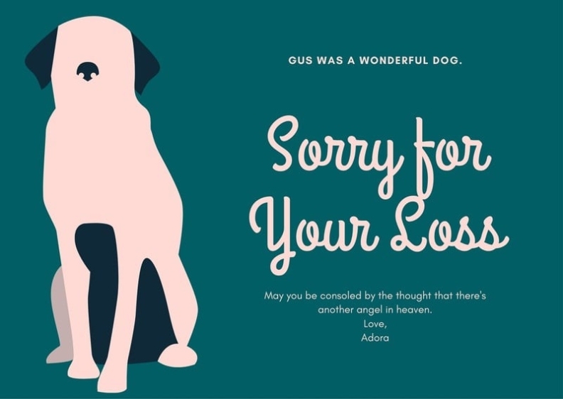 √無料でダウンロード! Sorry For Your Loss Dog Quotes 201823 What To Say When A Dog Dies Quotes - Gambarsaeoux Throughout Sorry For Your Loss Card Template