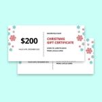 Editable Christmas Gift Certificate Template – Google Docs, Illustrator, Word, Apple Pages, Psd With Regard To Gift Card Template Illustrator