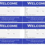 Editable Church Visitor Card Template Word ~ Addictionary Welcome 615 Regarding Church Visitor Card Template