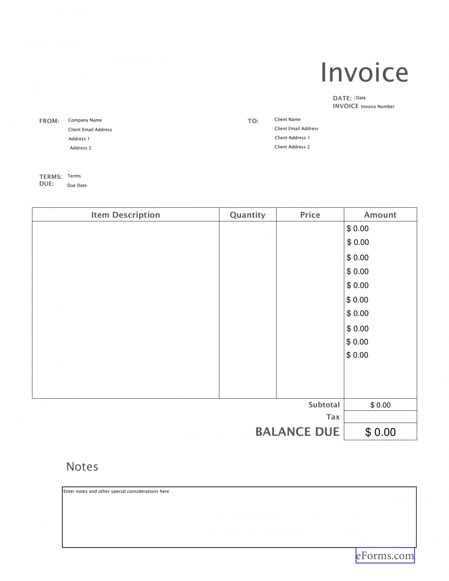 Editable Free Blank Invoice Templates Pdf Eforms Free Fillable Roofing Company Receipt Template Inside Roofing Invoice Template Free
