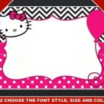 Editable Hello Kitty Birthday Template Invitation Regarding Hello Kitty Birthday Card Template Free