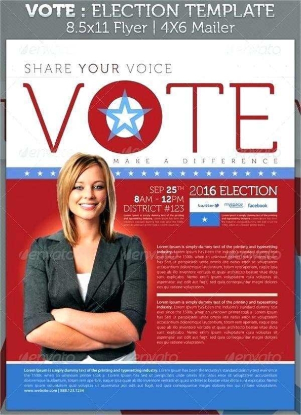Election Campaign Flyer Template – Cards Design Templates Inside Vote Flyer Template
