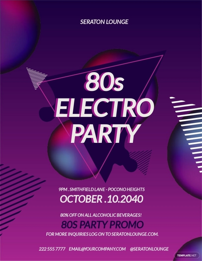 Electro Party Flyer Templates In Adobe Illustrator (Ai) | Template Intended For Adobe Illustrator Flyer Template