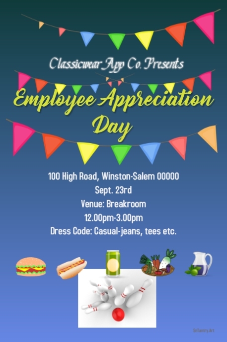 Employee Appreciation Day – Arrange A Party Today! Template | Postermywall Regarding Customer Appreciation Day Flyer Template