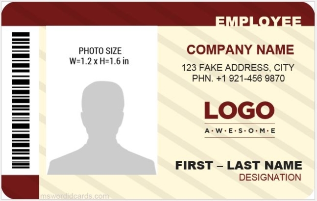 Employee Id Card Template Microsoft Publisher Excel Templates For Id Badge Template Word