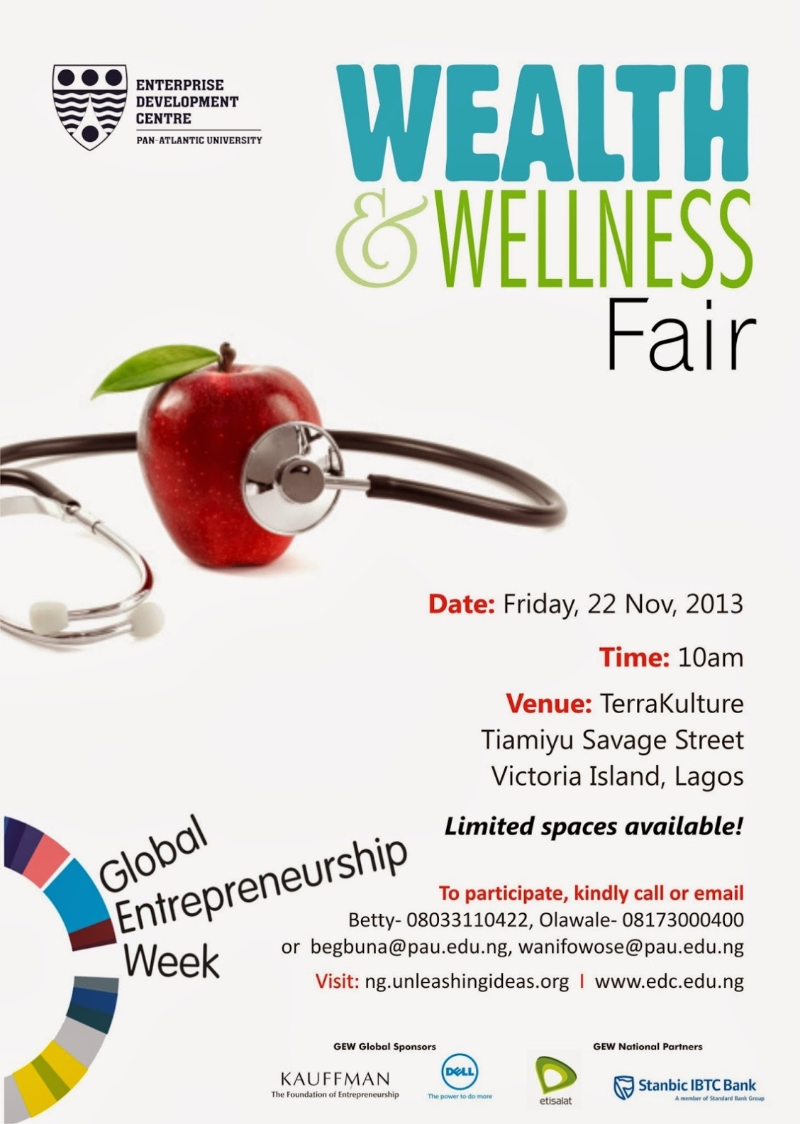 Enterprise Development Centre: Gewng2013: Day 5, Wealth And Wellness Fair Intended For Health And Wellness Flyer Template