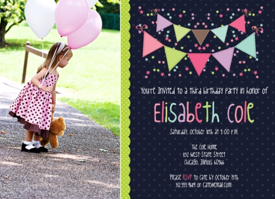 Erin Bradley Designs: New! Photoshop Template Bunting Birthday Invitations Throughout Photoshop Birthday Card Template Free