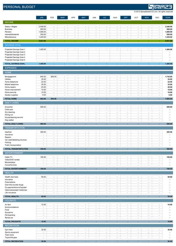 Excel Accounting Template For Small Business — Excelxo Intended For Excel Template For Small Business Bookkeeping