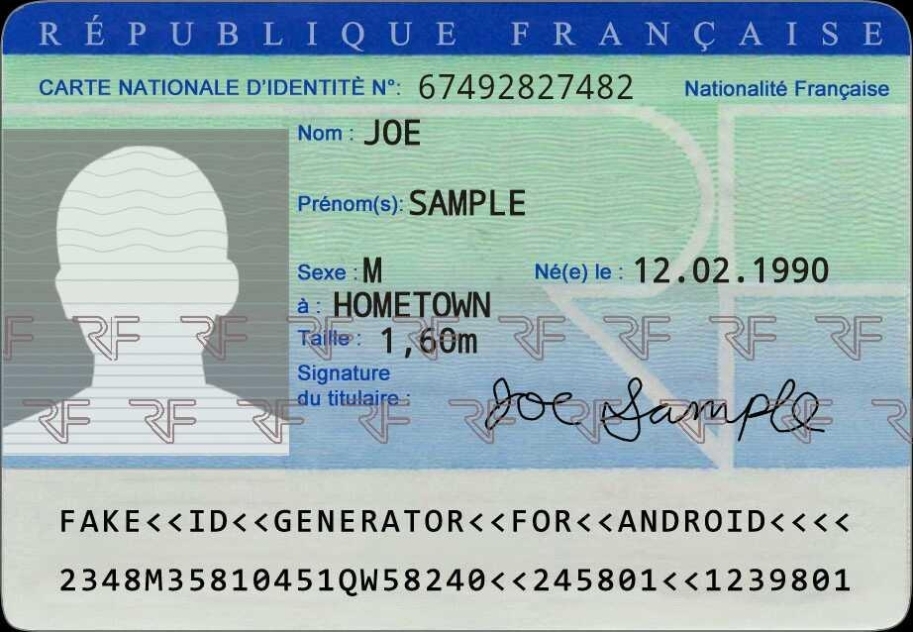 Fake Id Generator | Download Apk For Android – Aptoide For French Id Card Template