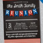 Family Reunion Invitation Digital File Custom Colors Within Reunion Invitation Card Templates