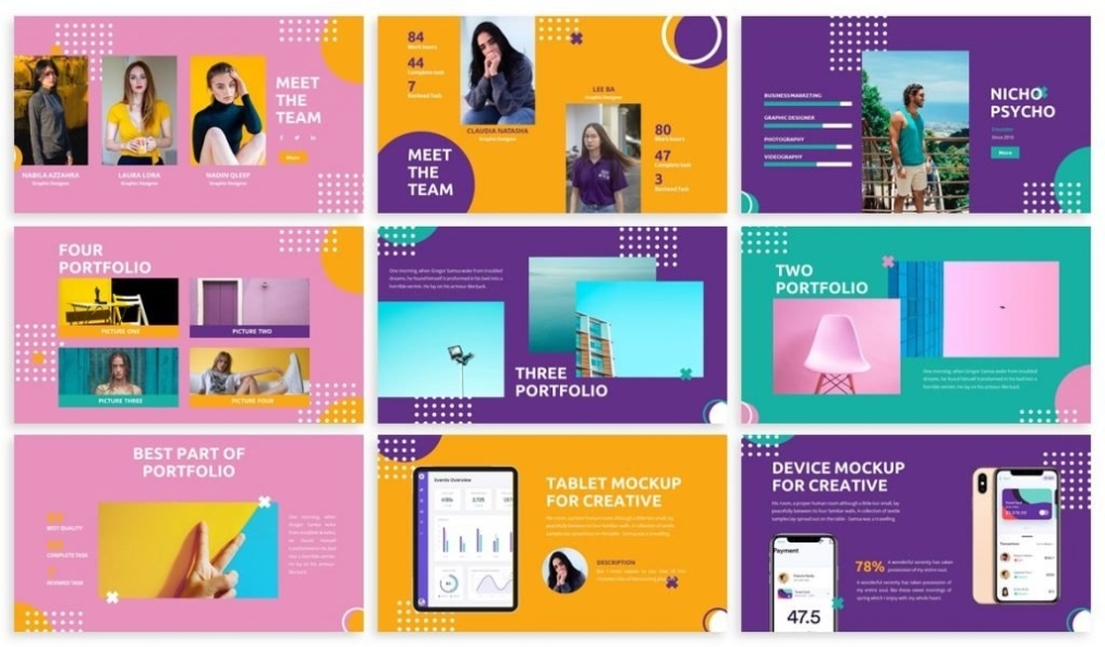 Fancy - Colorful Presentation Template (Free Version) | Slide Factory With Regard To Fancy Powerpoint Templates