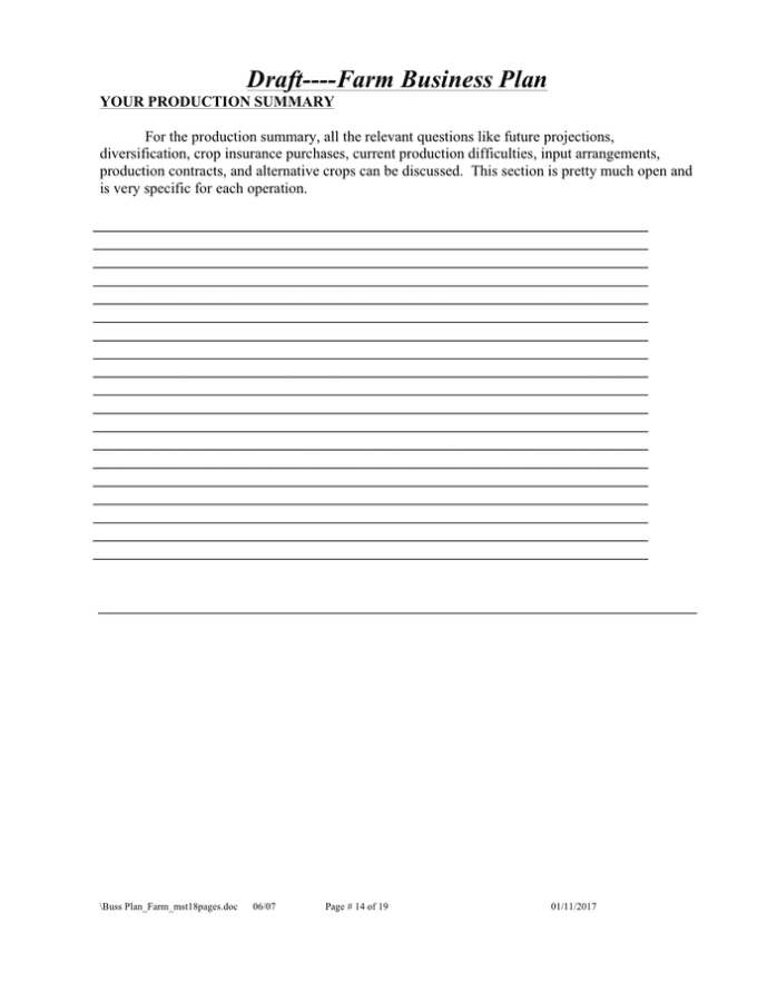 Farm Business Plan In Word And Pdf Formats - Page 14 Of 19 Pertaining To Ranch Business Plan Template