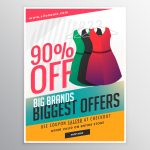 Fashion Sale Discount Promotional Brochure Flyer Template With D Throughout Offer Flyer Template
