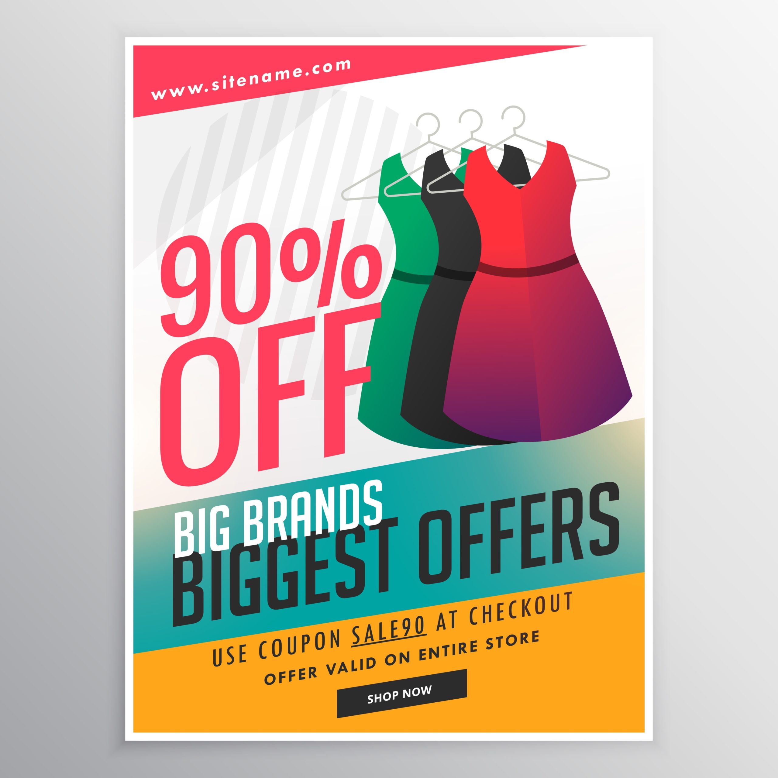Fashion Sale Discount Promotional Brochure Flyer Template With D Throughout Offer Flyer Template