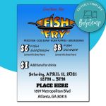 Fish Fry Flyer Template Instant Download | Bobotemp inside Fish Fry Flyer Template