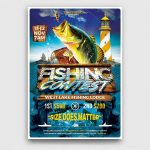 Fishing Contest Flyer Template – Tournament Psd Design Photoshop With Regard To Fishing Tournament Flyer Template