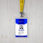 Flat Office Id Card Design Template Free Psd – Graphicsfamily Pertaining To Id Card Design Template Psd Free Download
