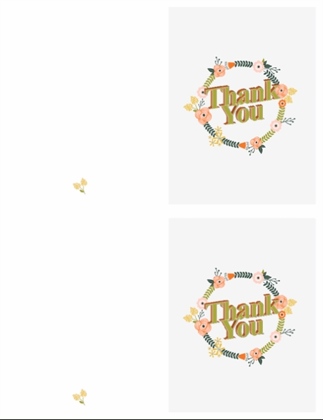 Floral Thank You Card With Regard To Powerpoint Thank You Card Template Regarding Powerpoint Thank You Card Template
