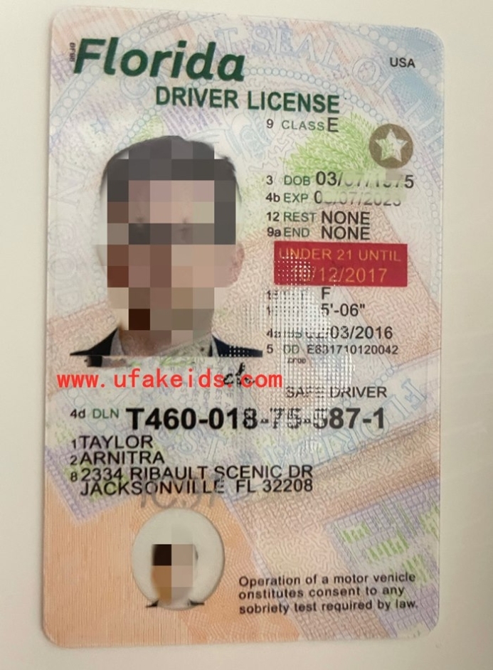Florida U21 Fake Id License – Buy Best Fake Ids | Make A Fake Id Online | Fake Id Maker Throughout Florida Id Card Template