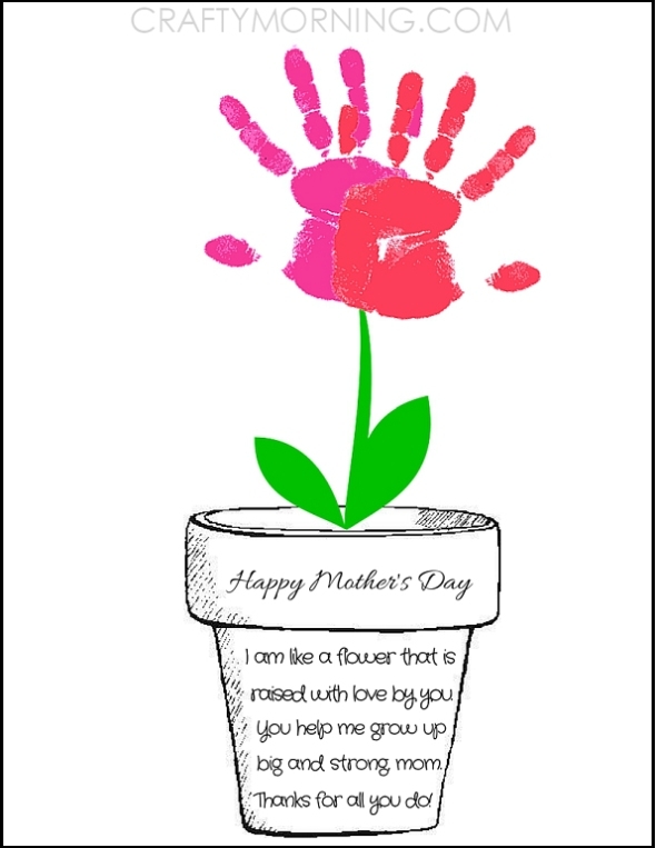 Flower Pot Mothers Day Card Template – Cards Design Templates Throughout Mothers Day Card Templates