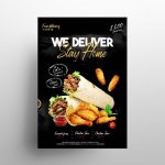 Food Delivery Freebie Psd Flyer Template - Stockpsd inside Delivery Flyer Template