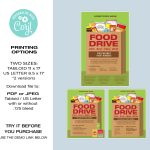 Food Drive Flyer Template Canned Food Drive Flyer | Etsy in Canned Food Drive Flyer Template