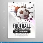 Football Soccer Game Tournament Flyer Brochure Template Stock Vector – Illustration Of With Football Tournament Flyer Template