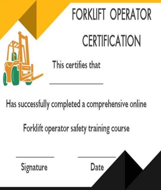 Forklift Certification Certificate Template – Squadholre Pertaining To Forklift Certification Card Template