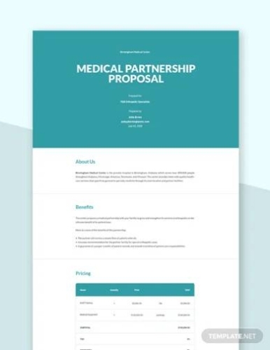 Free 10+ Medical Business Proposal Samples In Ms Word | Pages | Google Docs | Pdf Regarding Free Business Proposal Template Ms Word