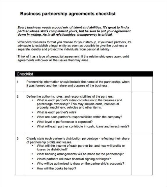 Free 10+ Sample Business Partnership Agreement Templates In Pdf | Ms pertaining to Small Business Agreement Template